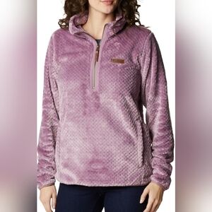 Columbia Lavender Fireside Fleece Pullover With Pockets